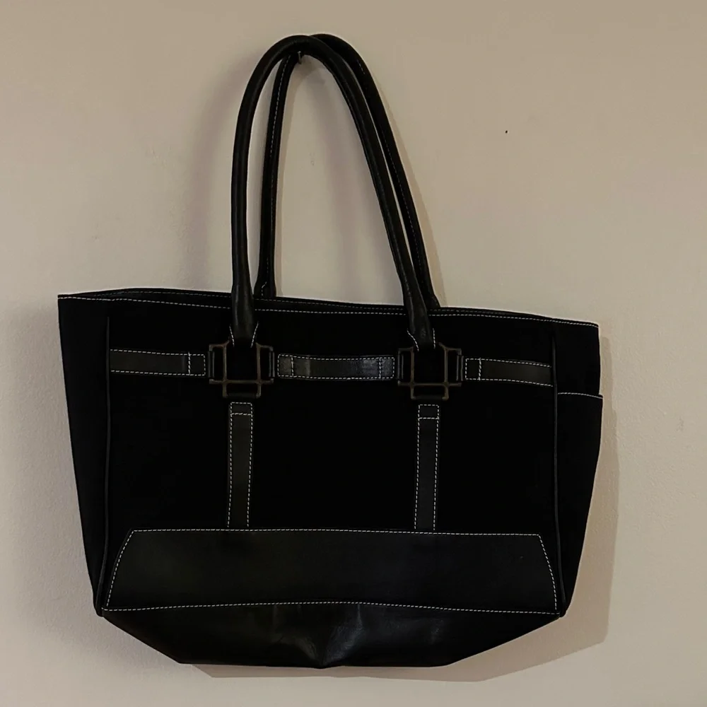 Elegant Black Tote Bag - Preloved